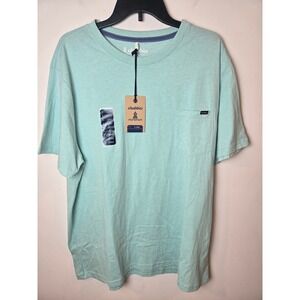 Chubbies The Sea Mist Pocket Graphic T-Shirt XL Aqua Blue Cotton Blend